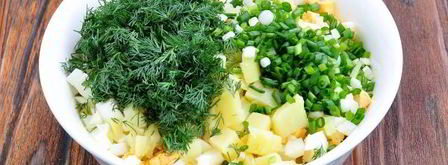 окрошка на курином бульоне. Шаг 8