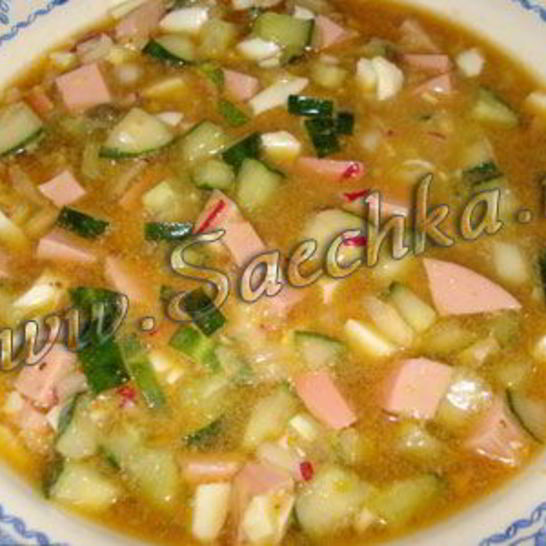 Рецепт окрошки на квасе