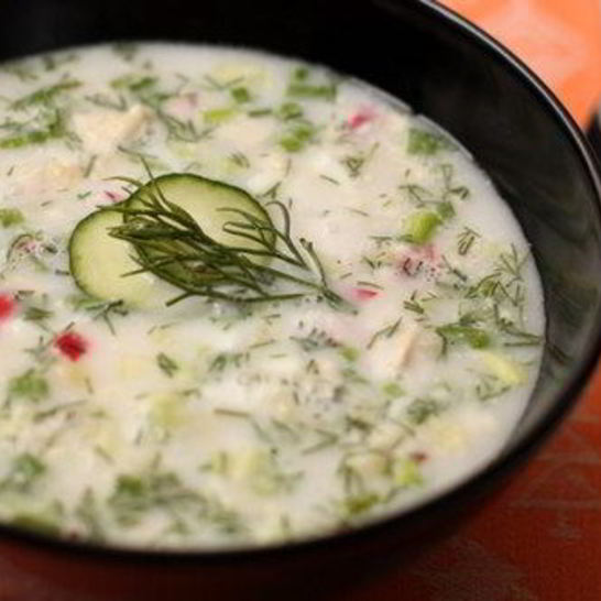 Рецепт окрошки на тане