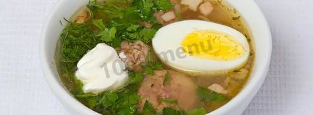 польский суп журек в хлебе. Шаг 14