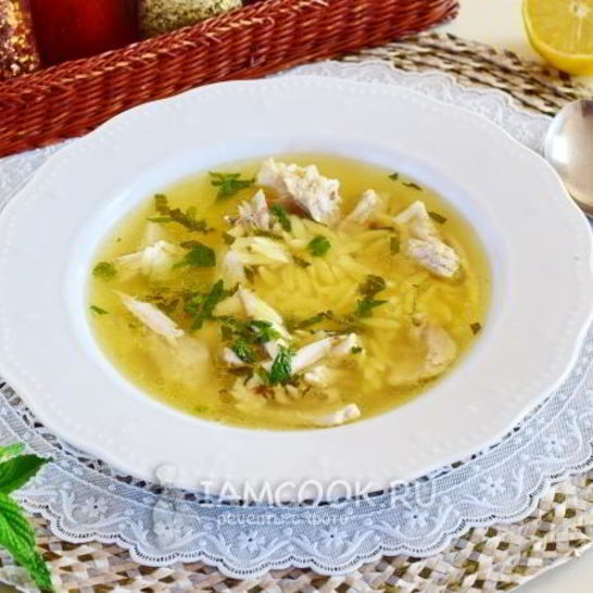 Рецепт португальского куриного супа с лимоном и мятой