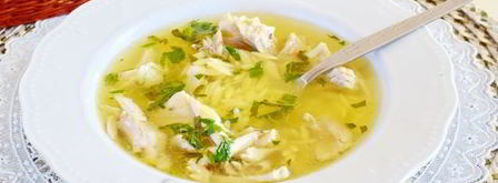 португальский куриный суп с лимоном и мятой. Шаг 15