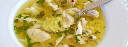 португальский куриный суп с лимоном и мятой. Шаг 16