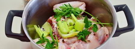 португальский куриный суп с лимоном и мятой. Шаг 6