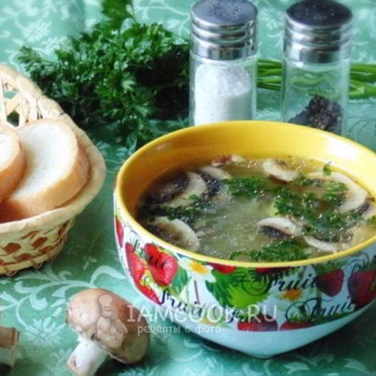 Рецепт рассольника с грибами