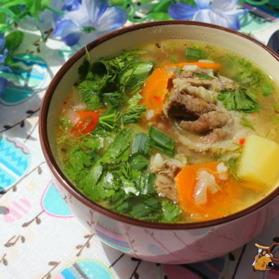 Рецепт рисового супа с бараниной и курицей