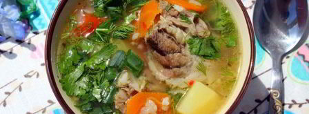 рисовый суп с бараниной и курицей. Шаг 10