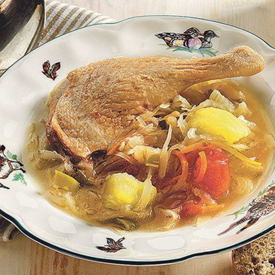 Рецепт густых щей с уткой