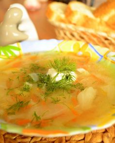 Щи из квашеной капусты с курицей