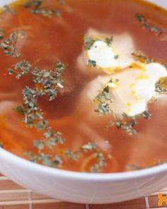 Щи из свежей капусты с говядиной