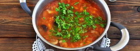 постная солянка из свежей капусты. Шаг 13