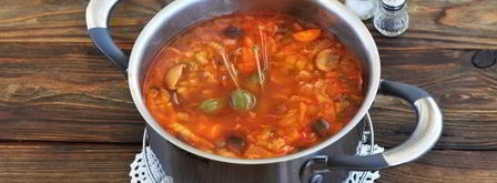 постная солянка из свежей капусты. Шаг 11