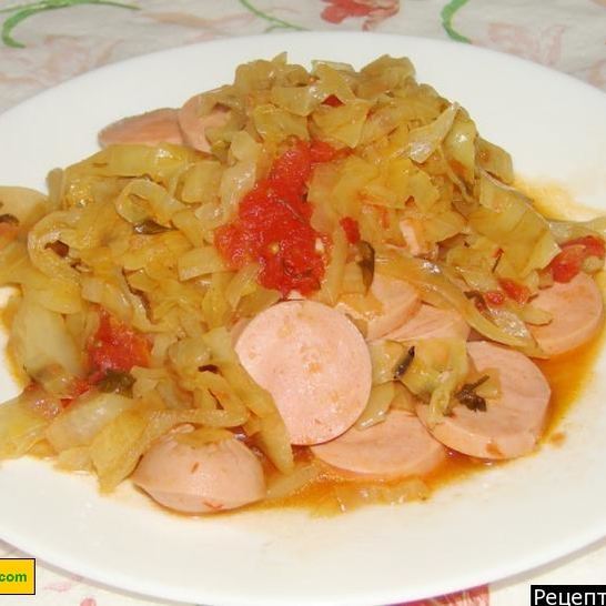Рецепт солянки из капусты с сосисками
