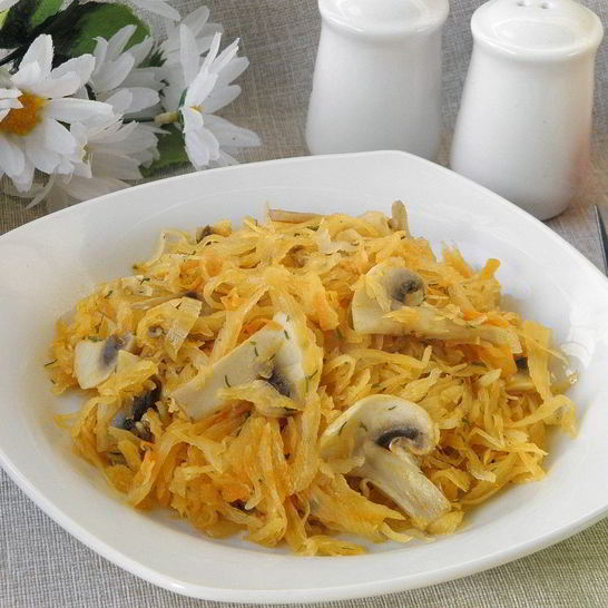 Рецепт солянки из свежей капусты с грибами