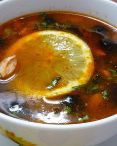 Солянка из зеленых помидор