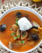 Солянка с грибами