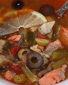 Солянка с креветками