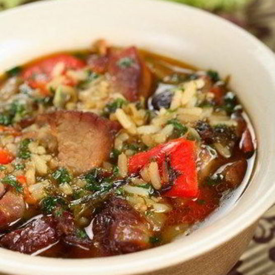 Рецепт супа из баранины с рисом, картофелем и алычой