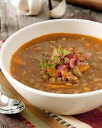 Суп из чечевицы с беконом