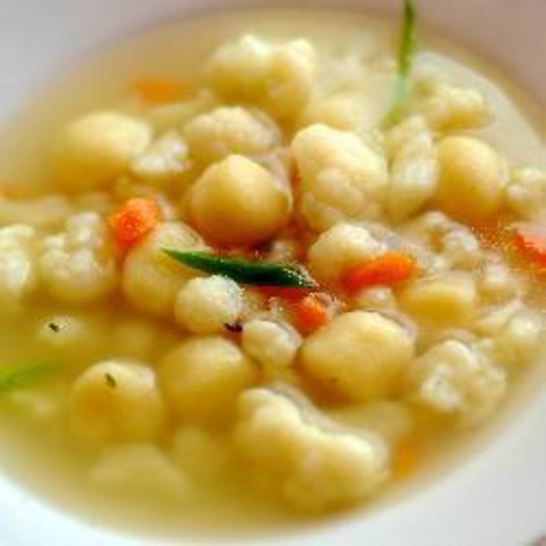 Рецепт супа из цветной капусты с клецками