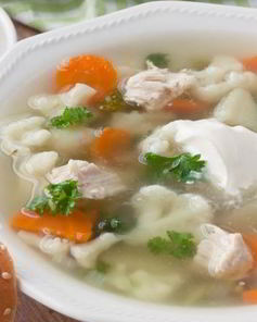 Суп из цветной капусты с курицей