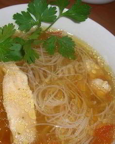 Суп китайский с рисовой лапшой