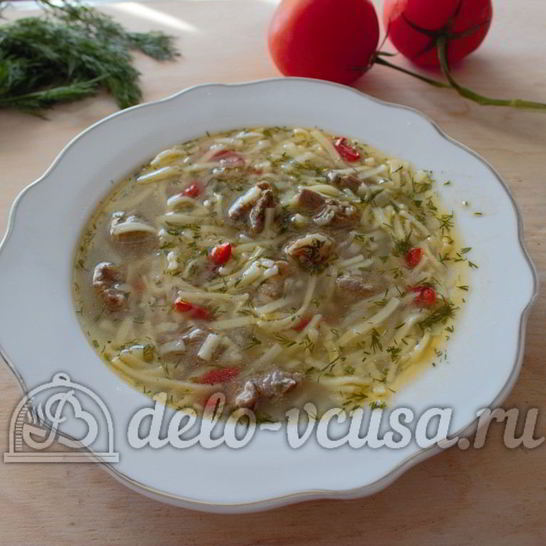 Рецепт супа-лапши с мясом