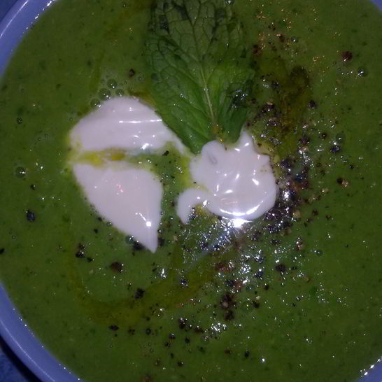 Рецепт горохова-мятного суп-пюре