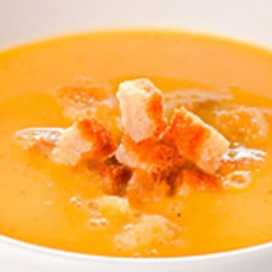 Рецепт горохового супа-пюре с сухариками