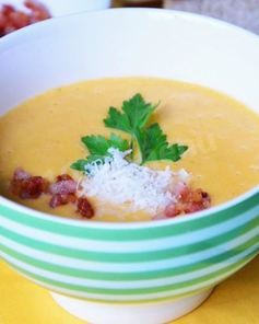 Картофельный суп-пюре с беконом