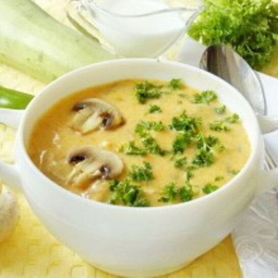 Рецепт куриного супа-пюре с грибами