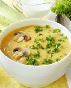 Куриный суп-пюре с грибами