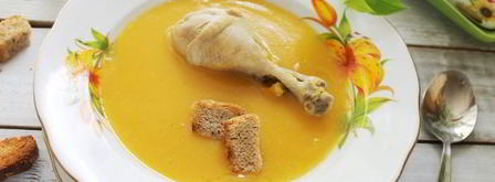 куриный суп-пюре с тыквой. Шаг 10