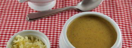 пряный морковный суп-пюре с бататом, грибами и грушей. Шаг 7