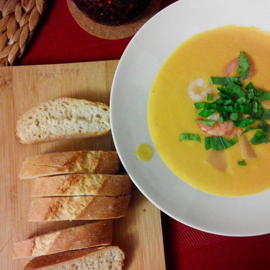 Рецепт сливочного супа-пюре из тыквы с имбирем