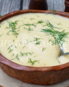 Суп-пюре из корня сельдерея и картофеля