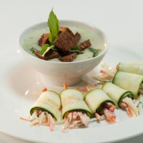 Рецепт супа-пюре из риса и овощные роллы