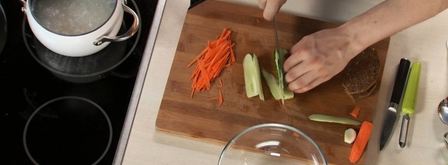 суп-пюре из риса и овощные роллы. Шаг 2