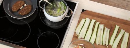 суп-пюре из риса и овощные роллы. Шаг 3