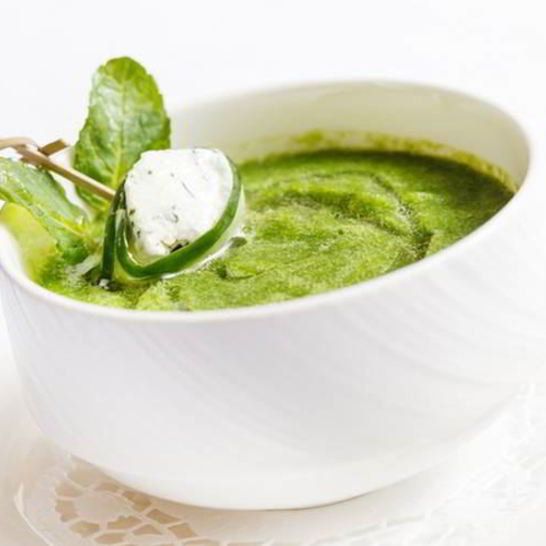 Рецепт супа-пюре из цукини с фетой и мятой