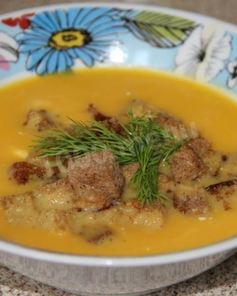 Суп пюре из тыквы с молоком