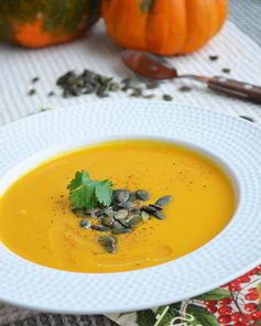 Суп-пюре из запеченной тыквы