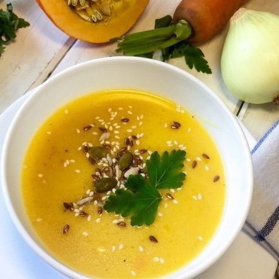 Рецепт супа-пюре с запеченной тыквой
