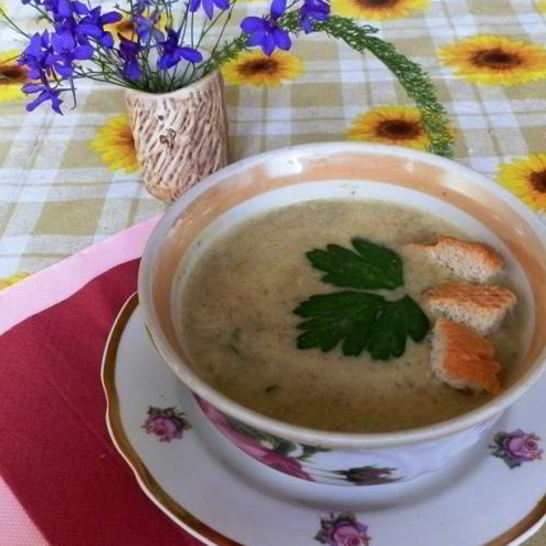 Рецепт супа пюре сырный с шампиньонами