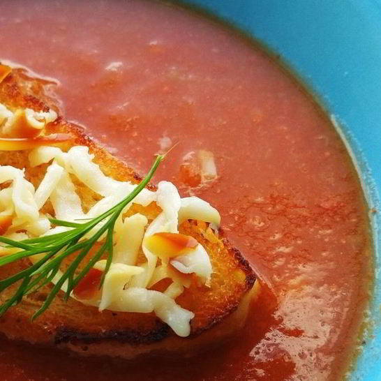 Рецепт томатного супа-пюре с кабачками