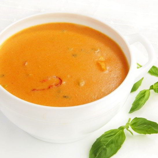 Рецепт томатного супа-пюре с креветками
