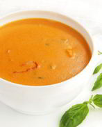 Томатный суп-пюре с креветками