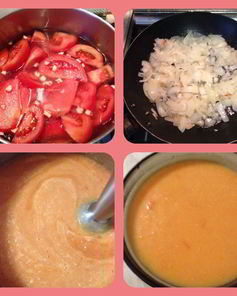 Томатный суп-пюре с сыром