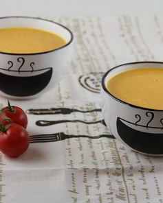 Тыквенно-морковный суп-пюре с кокосовым молоком и имбирем