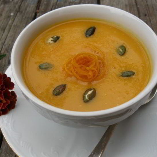 Рецепт тыквенного супа-пюре с апельсином